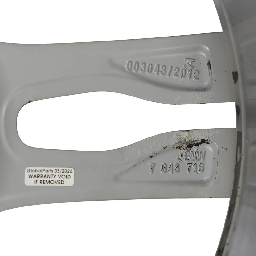 BMW F06 F12 Silver Rear Wheel Alloy Rim 20" ET:44 9J M Double Spoke 373 - SKU 7843716-3 - Part number 7843716