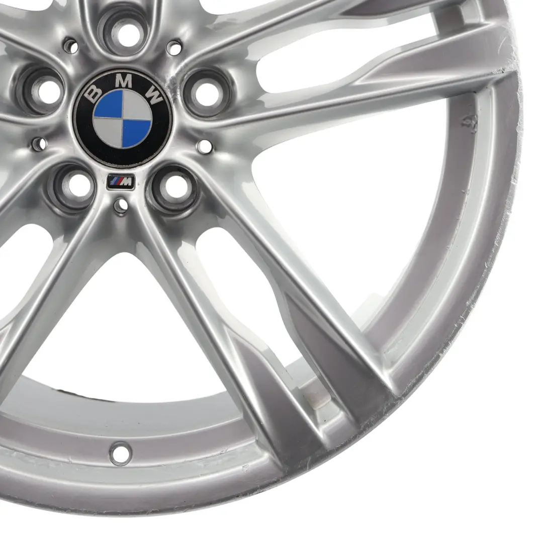 Alloy Rim 20" ET:44 9J M Double Spoke 373 to BMW F06 F12 Silver Rear Wheel with Part number 7843716 BMW F06 F12 Silver Rear Wheel Alloy Rim 20" ET:44 9J M Double Spoke 373 - SKU 7843716-3 - Part number 7843716