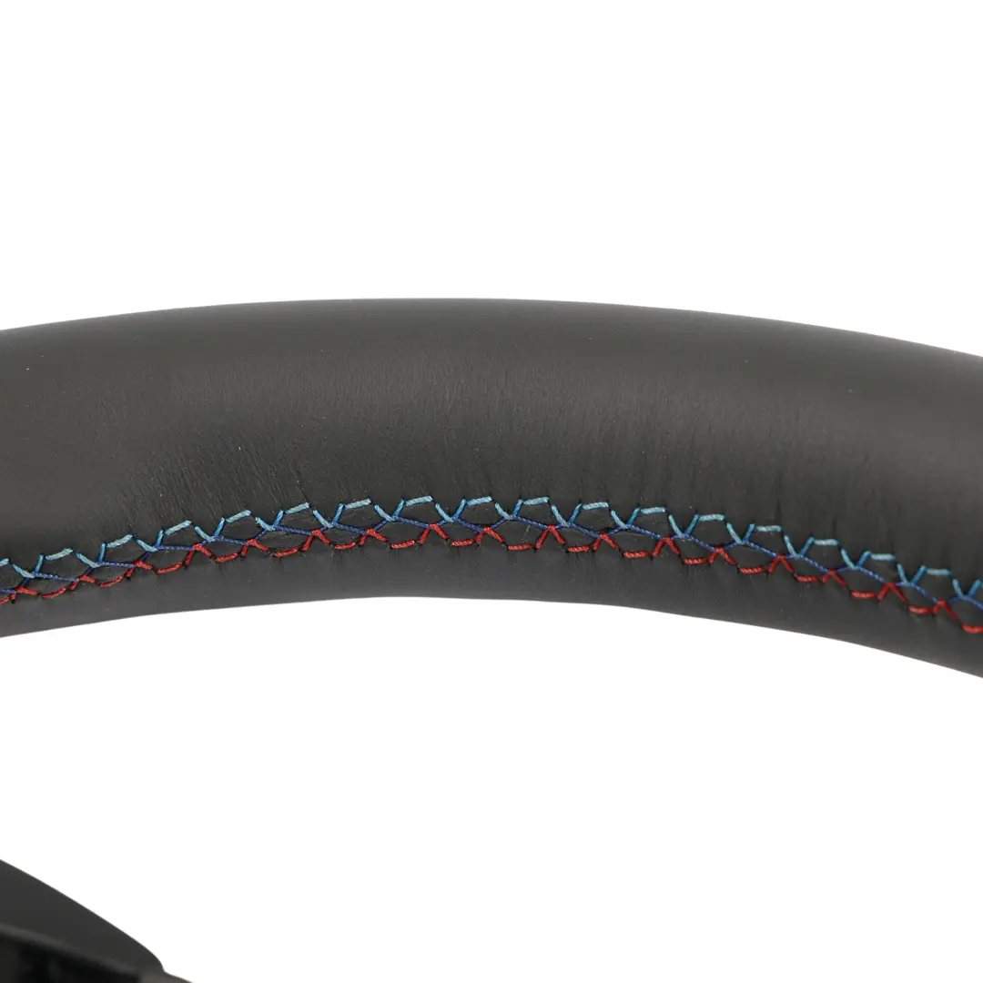 Leather Steering Wheel Black Threads Multifunction to BMW X5 E70 NEW M Sport Black with Part number 7844566 BMW X5 E70 NEW M Sport Black Leather Steering Wheel Black Threads Multifunction - SKU 7844566-5 - Part number 7844566