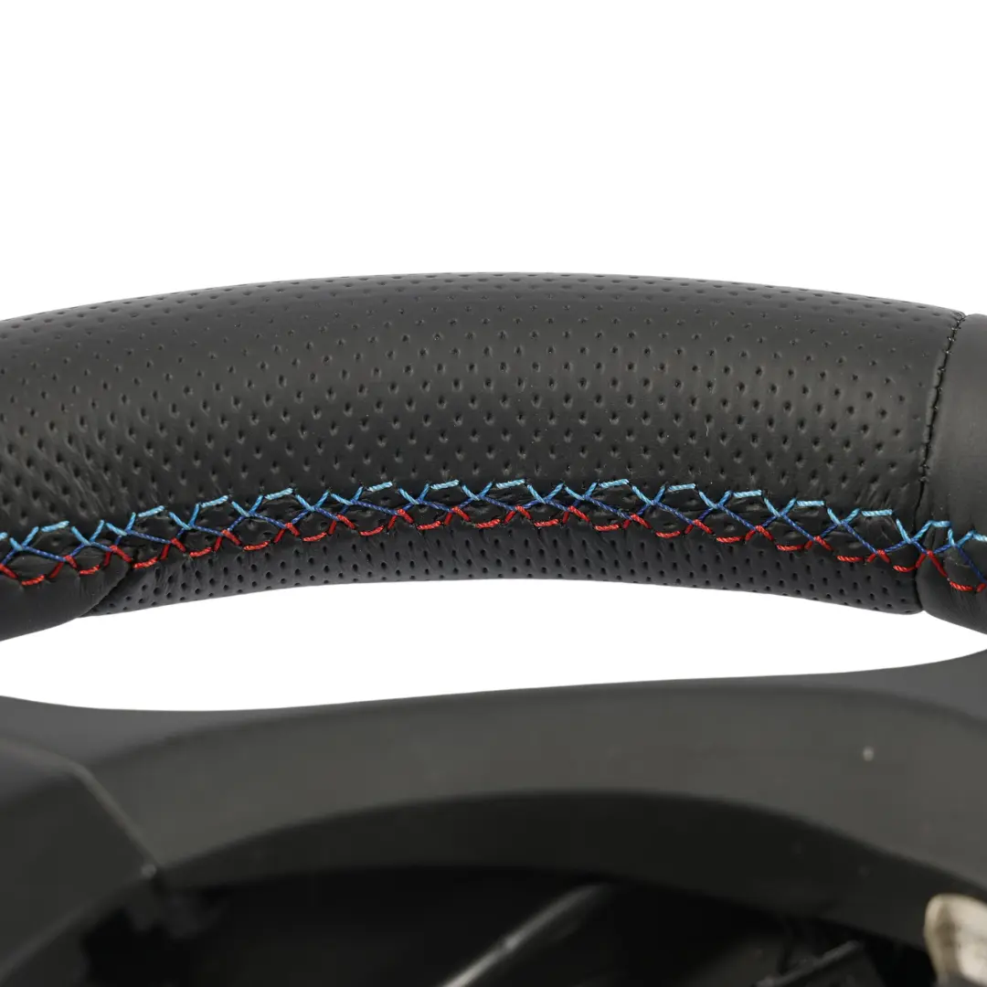 Leather Steering Wheel Black Threads Multifunction to BMW X5 E70 NEW M Sport Black with Part number 7844566 BMW X5 E70 NEW M Sport Black Leather Steering Wheel Black Threads Multifunction - SKU 7844566-5 - Part number 7844566