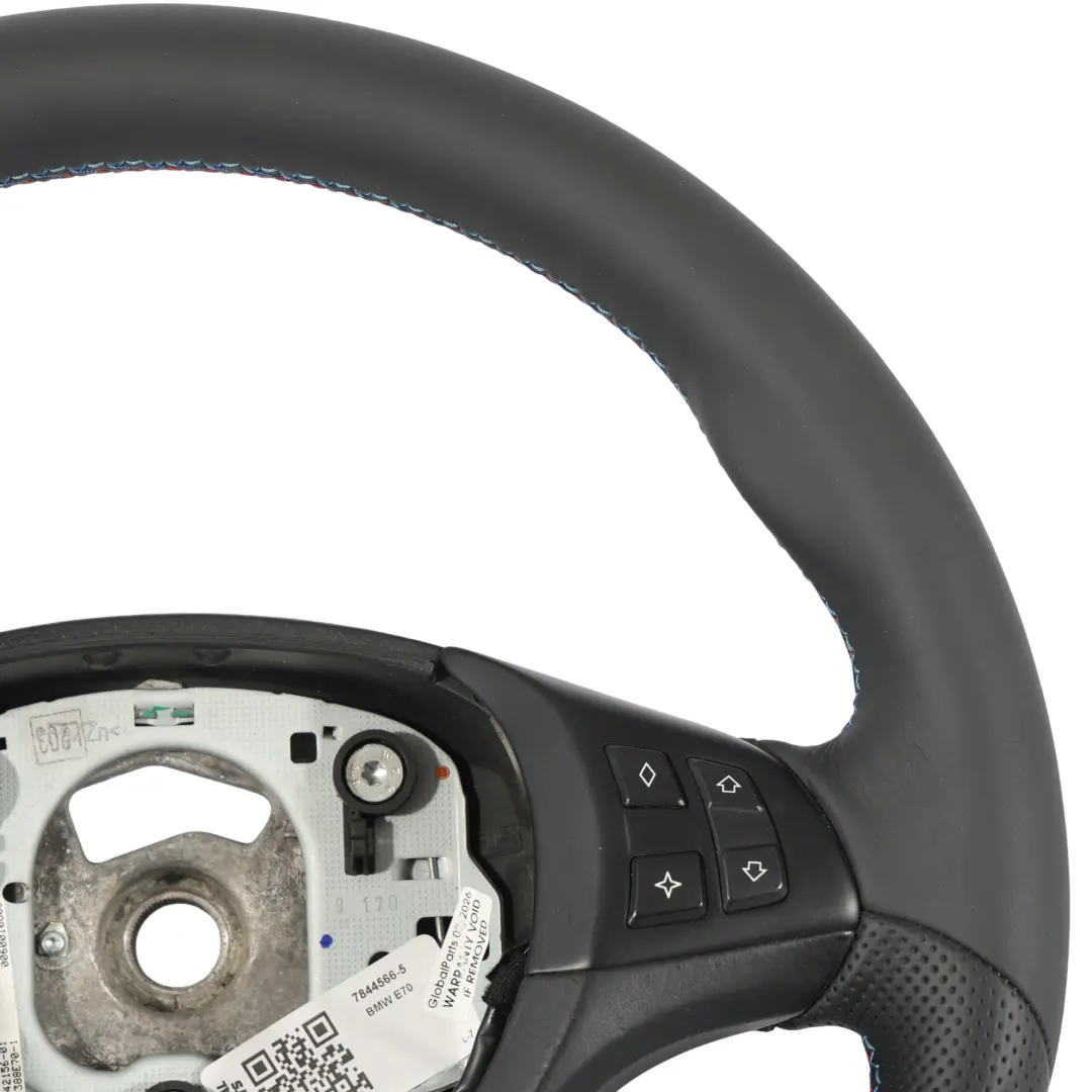 BMW X5 E70 Kierownica M Sport NOWA Czarna Skóra Czarne Nici Multifunkcyjna - SKU 7844566-5 - Numer Części 7844566