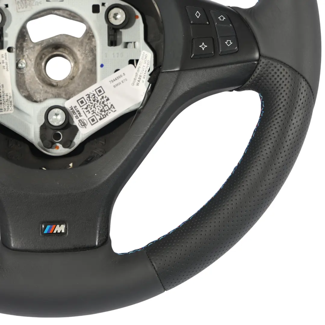 BMW X5 E70 NEW M Sport Black Leather Steering Wheel Black Threads Multifunction - SKU 7844566-5 - Part number 7844566