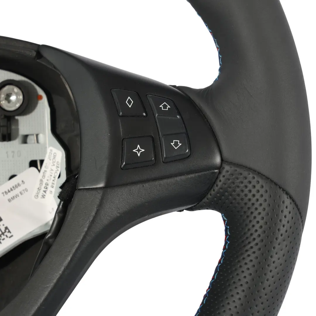 BMW X5 E70 NEW M Sport Black Leather Steering Wheel Black Threads Multifunction - SKU 7844566-5 - Part number 7844566