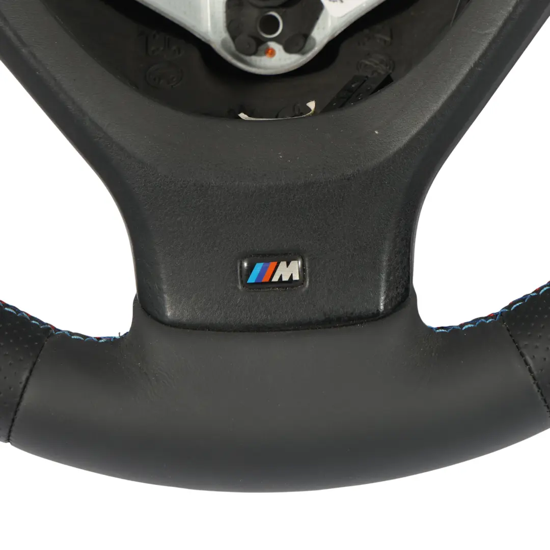 Leather Steering Wheel Black Threads Multifunction to BMW X5 E70 NEW M Sport Black with Part number 7844566 BMW X5 E70 NEW M Sport Black Leather Steering Wheel Black Threads Multifunction - SKU 7844566-5 - Part number 7844566