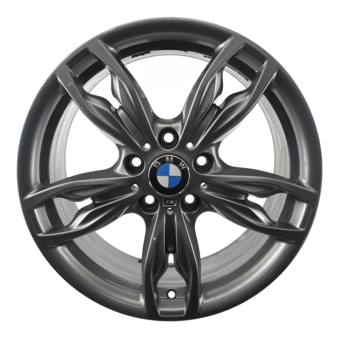 Cerchio lega anteriore grigio ferrico 18" M doppie razze 7,5J per BMW F20 con numero di parte 7845870 BMW F20 Cerchio lega anteriore grigio ferrico 18" M doppie razze 7,5J - SKU 7845870-3 - Numero di parte 7845870