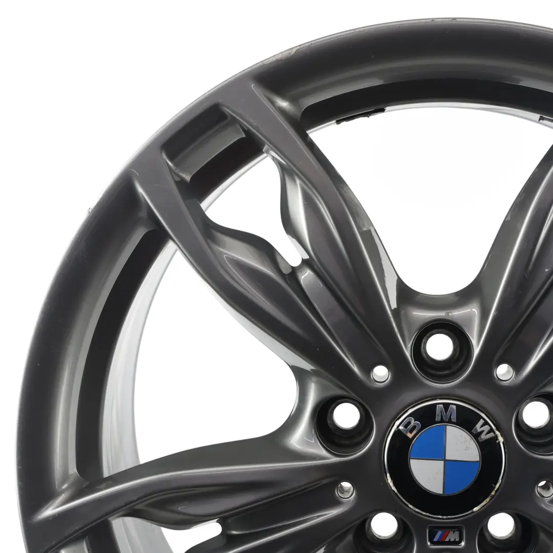 Front Ferric Grey Wheel Alloy Rim 18" M Double Spoke 436 7,5J to BMW F20 with Part number 7845870 BMW F20 Front Ferric Grey Wheel Alloy Rim 18" M Double Spoke 436 7,5J - SKU 7845870-3 - Part number 7845870