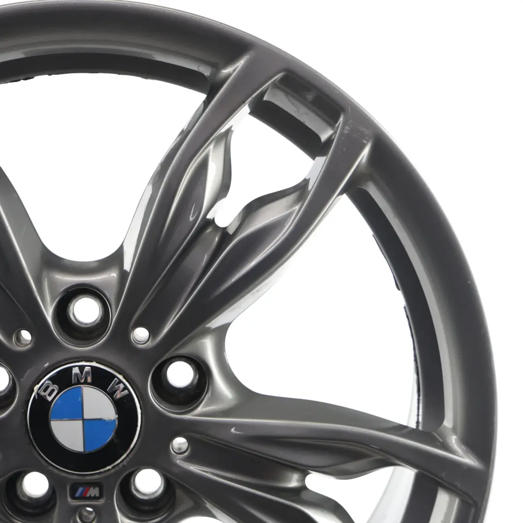 Ferric Grey Wheel Alloy Rim 18" M Double Spoke 436 ET:52 8J to BMW F20 F21 F22 F23 with Part number 7845871 BMW F20 F21 F22 F23 Ferric Grey Wheel Alloy Rim 18" M Double Spoke 436 ET:52 8J - SKU 7845871-6 - Part number 7845871