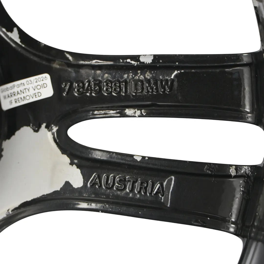 Cerchio In Lega Posteriore Nero 18" 8,5J Et:47 M Star Spoke per BMW F30 F31 con numero di parte 7845881 BMW F30 F31 Cerchio In Lega Posteriore Nero 18" 8,5J Et:47 M Star Spoke - SKU 7845881-8 - Numero di parte 7845881