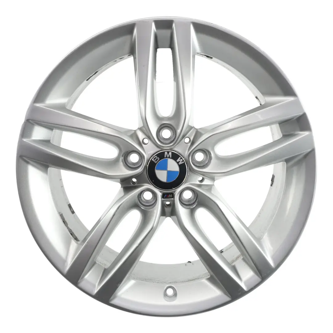 Silberne Leichtmetall felge 18" 7,5J ET:45 M Doppelspeiche für BMW F20 F21 mit Teilenummer 7846784 BMW F20 F21 Silberne Leichtmetall felge 18" 7,5J ET:45 M Doppelspeiche - SKU 7846784-1 - Teilenummer 7846784