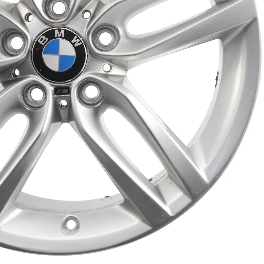 Silberne Leichtmetall felge 18" 7,5J ET:45 M Doppelspeiche für BMW F20 F21 mit Teilenummer 7846784 BMW F20 F21 Silberne Leichtmetall felge 18" 7,5J ET:45 M Doppelspeiche - SKU 7846784-1 - Teilenummer 7846784