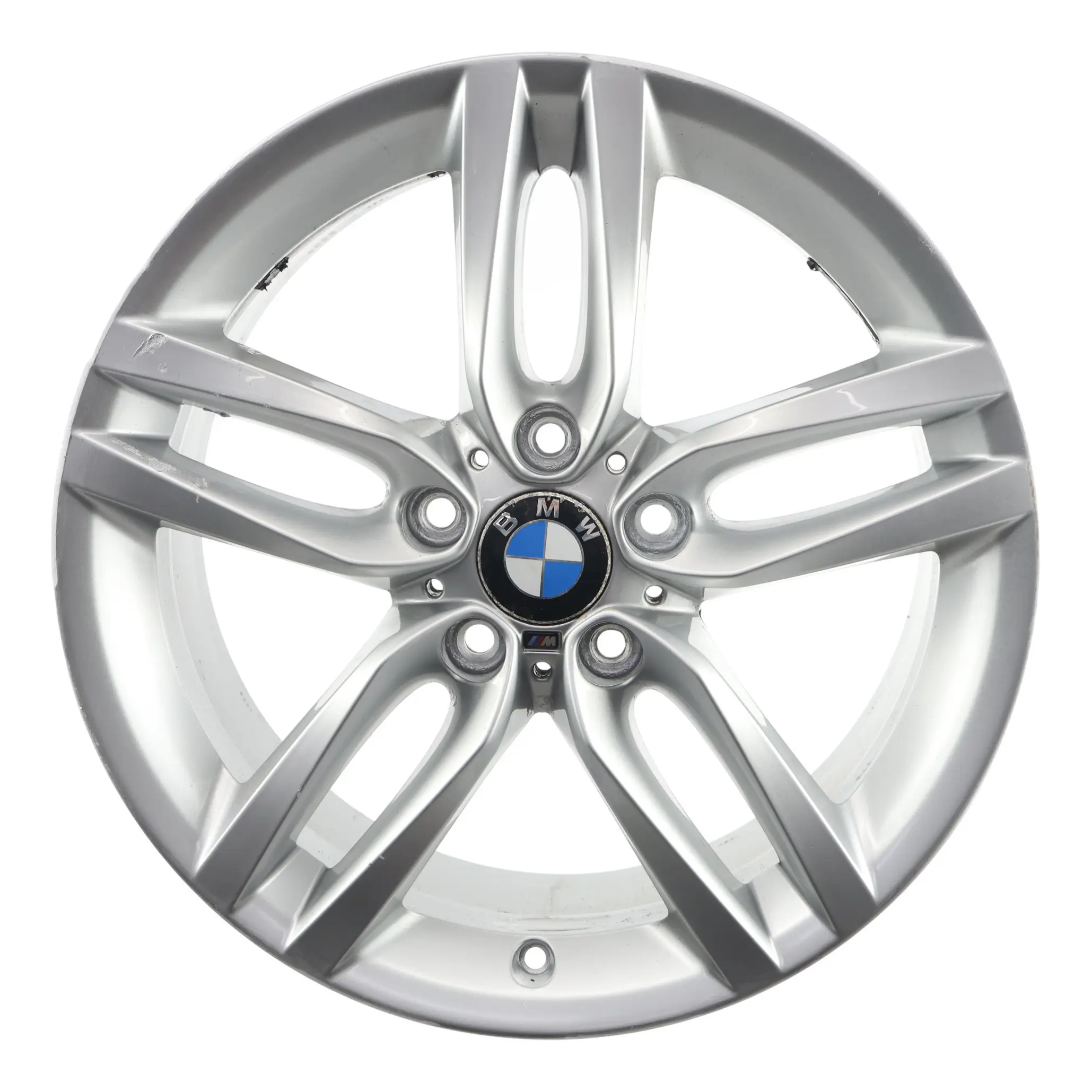 Llanta de aleación plateada BMW F20 F21 18" 7,5J ET:45 M Doble radio 461 7846784