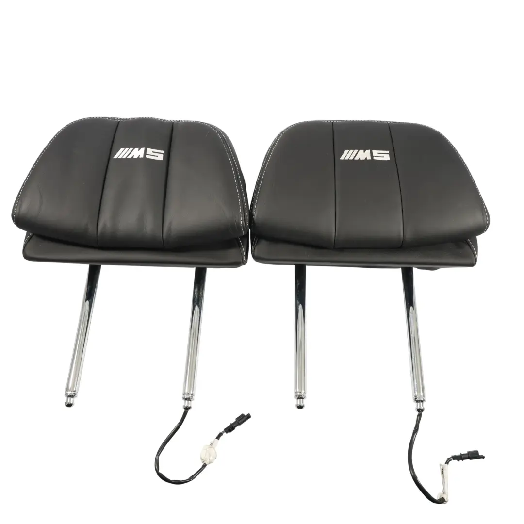 Reposacabezas Asiento Trasero Banco Individual Cuero Merino Negro Set para BMW F10 M5 con número de pieza 7985504 BMW F10 M5 Reposacabezas Asiento Trasero Banco Individual Cuero Merino Negro Set - SKU 7985504 - Número de pieza 7985504