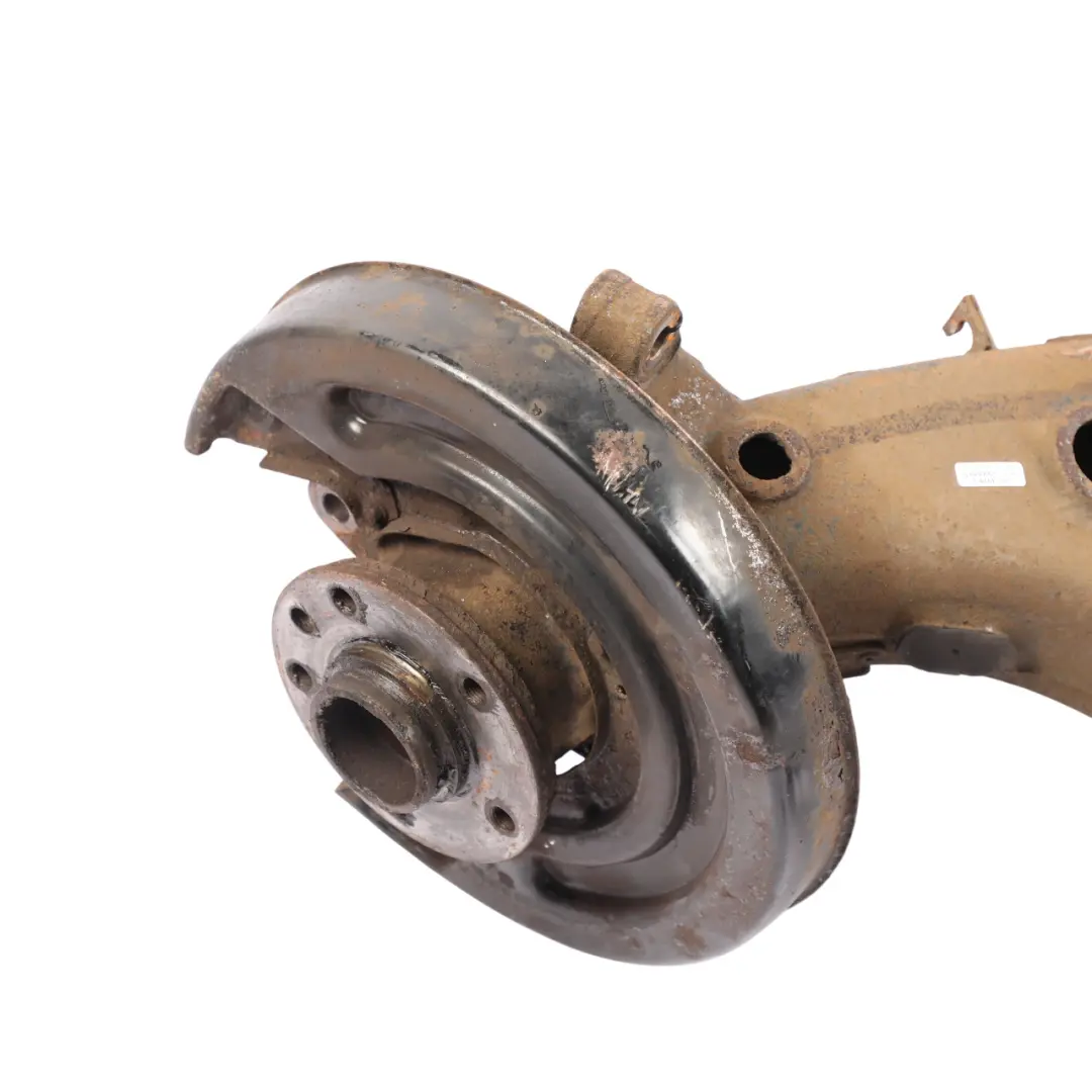 Carrier Hub Knuckle Rear Axle Left N/S to VW Transporter T6 Wheel with Part number 7E0501418A VW Transporter T6 Wheel Carrier Hub Knuckle Rear Axle Left N/S - SKU 7E0501418A - Part number 7E0501418A