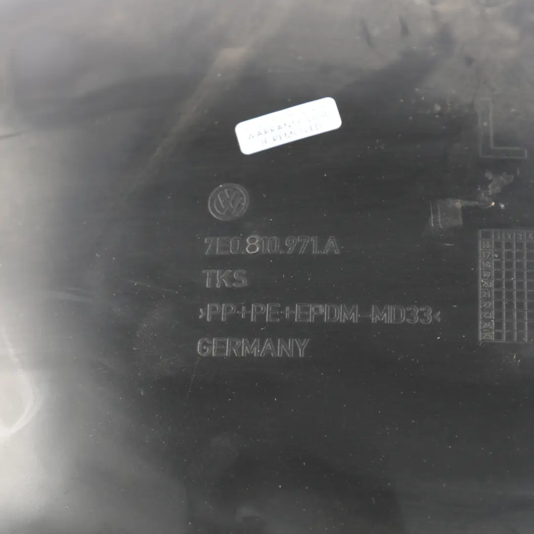 VW Volkswagen Transporter T6 Wheel Arch Splash Guard Rear Left N/S - SKU 7E0810971A - Part number 7E0810971A