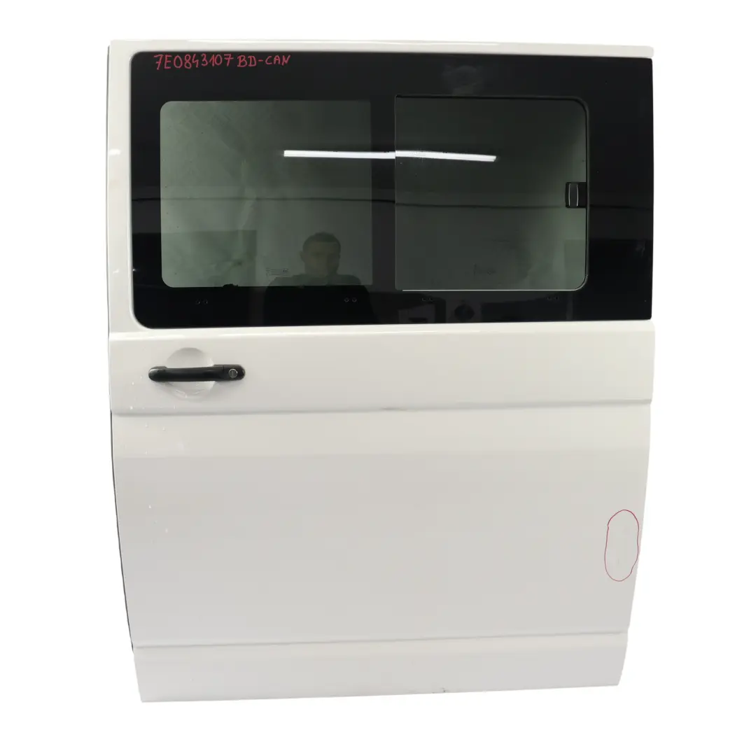 Sliding Door Rear Left N/S Side Door Candy White - B9A to VW Transporter T6 with Part number 7E0843107BD VW Transporter T6 Sliding Door Rear Left N/S Side Door Candy White - B9A - SKU 7E0843107BD-CAN - Part number 7E0843107BD