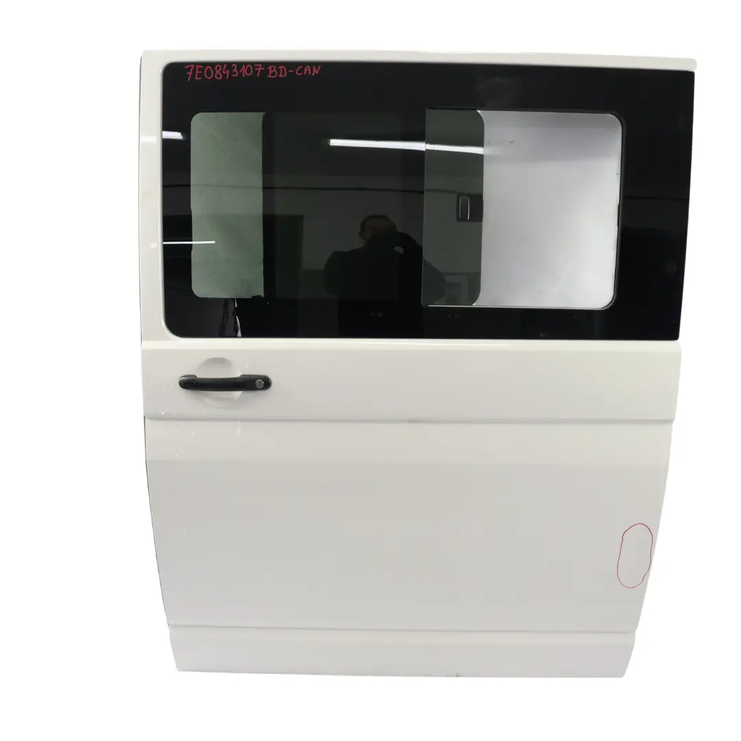 Sliding Door Rear Left N/S Side Door Candy White - B9A to VW Transporter T6 with Part number 7E0843107BD VW Transporter T6 Sliding Door Rear Left N/S Side Door Candy White - B9A - SKU 7E0843107BD-CAN - Part number 7E0843107BD