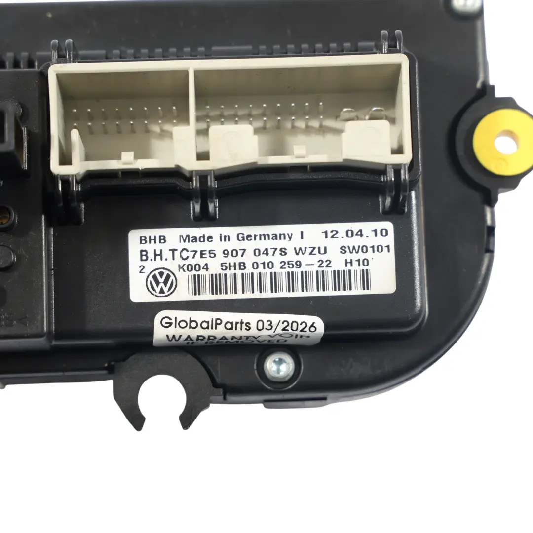 Pannello Controllo Climatizzatore per Volkswagen Transporter T5 con numero di parte 7E5907047S Volkswagen Transporter T5 Pannello Controllo Climatizzatore - SKU 7E5907047S - Numero di parte 7E5907047S