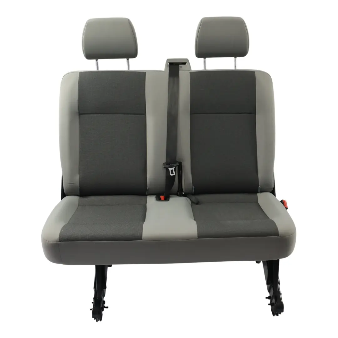 Volkswagen Transporter T6 Rear Double Seat Cloth Black Grey - SKU 7E9885805P - Part number 7E9885805P