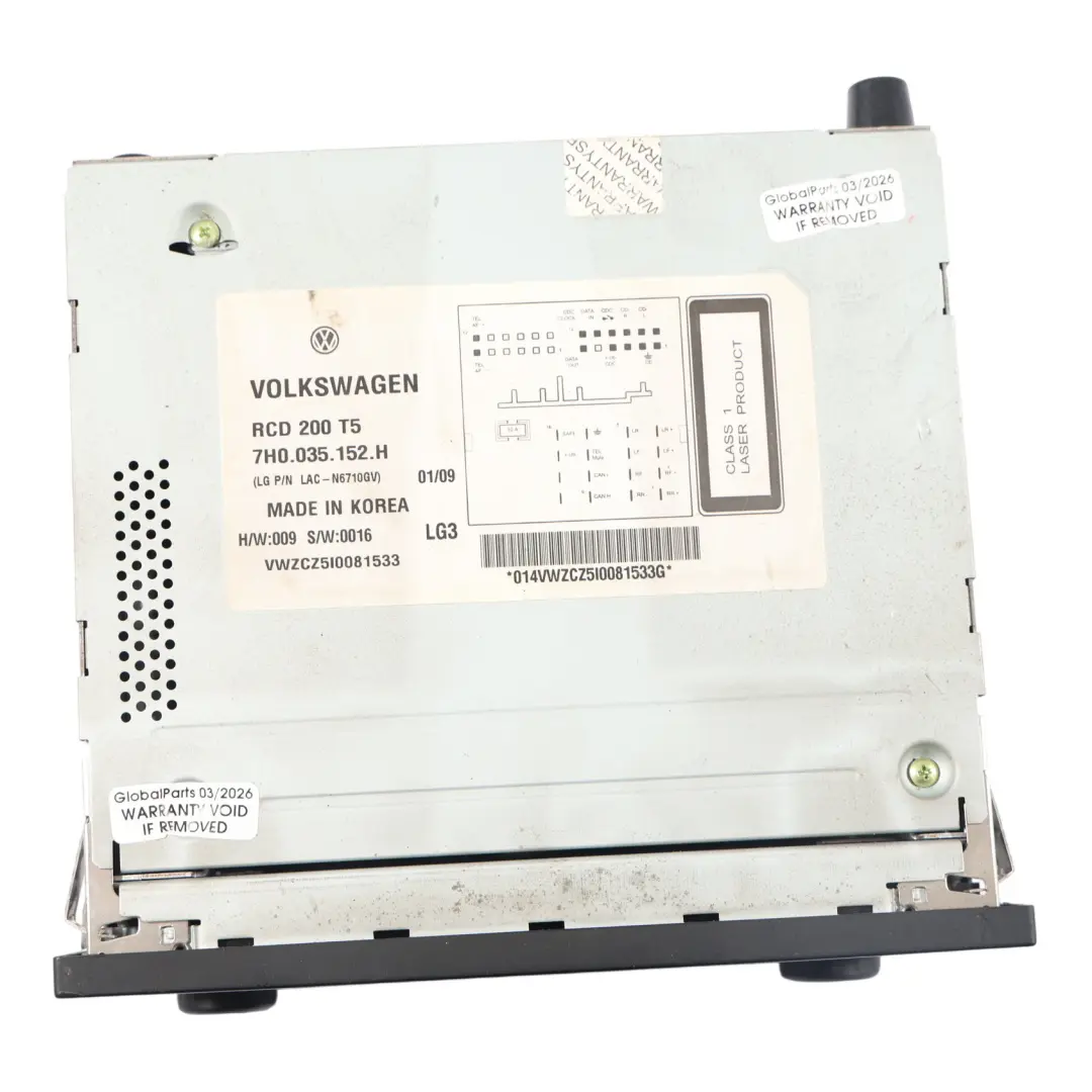 Radio Odtwarzacz CD do Volkswagen Transporter T5 o numerze 7H0035152H Volkswagen Transporter T5 Radio Odtwarzacz CD - SKU 7H0035152H - Numer Części 7H0035152H
