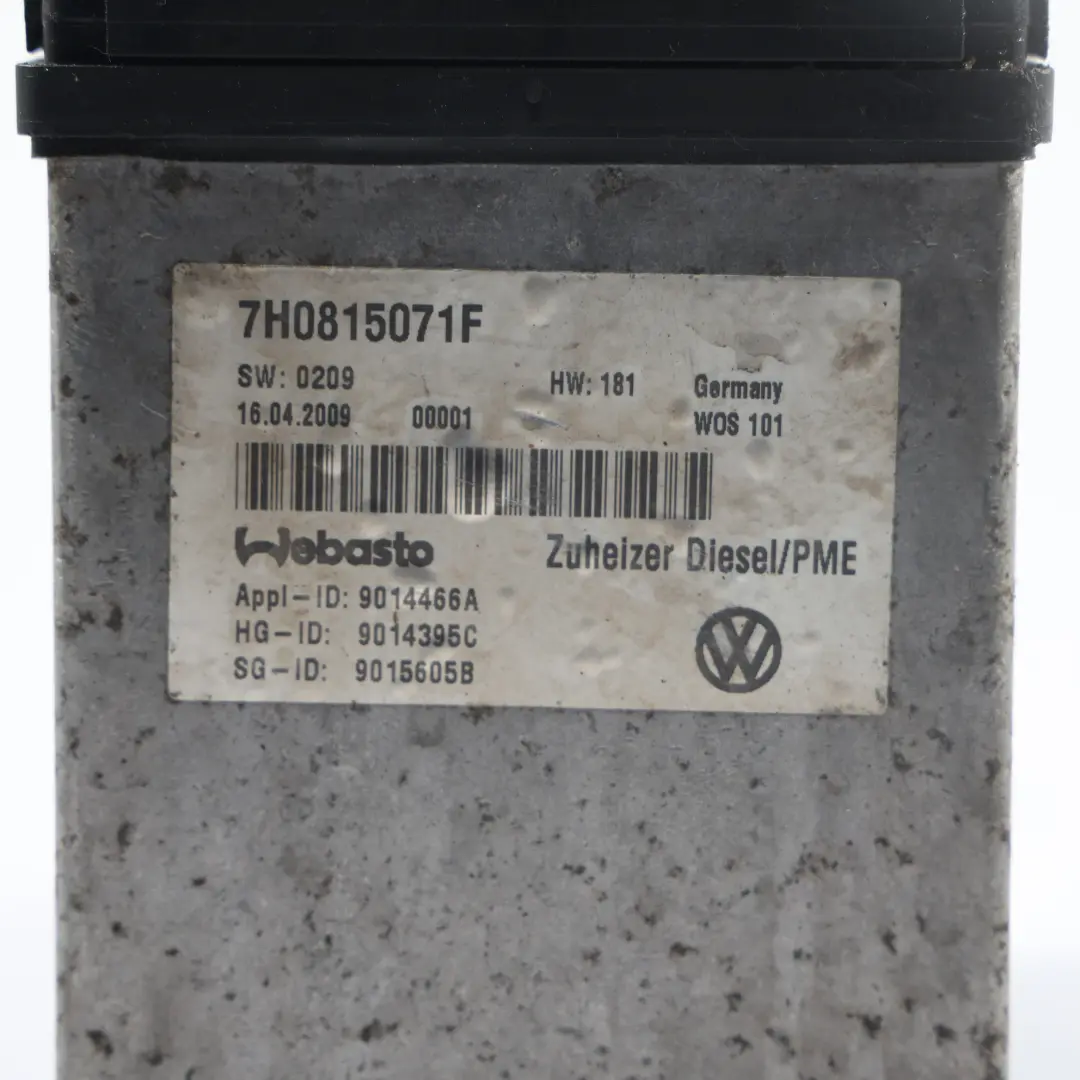Volkswagen Transporter T5 Webasto Ogrzewanie Postojowe Diesel - SKU 7H0815071F - Numer Części 7H0815071F
