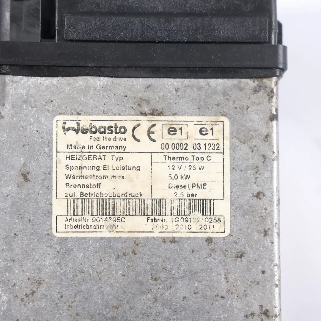 Webasto Auxiliary Heater Diesel to Volkswagen Transporter T5 with Part number 7H0815071F Volkswagen Transporter T5 Webasto Auxiliary Heater Diesel - SKU 7H0815071F - Part number 7H0815071F