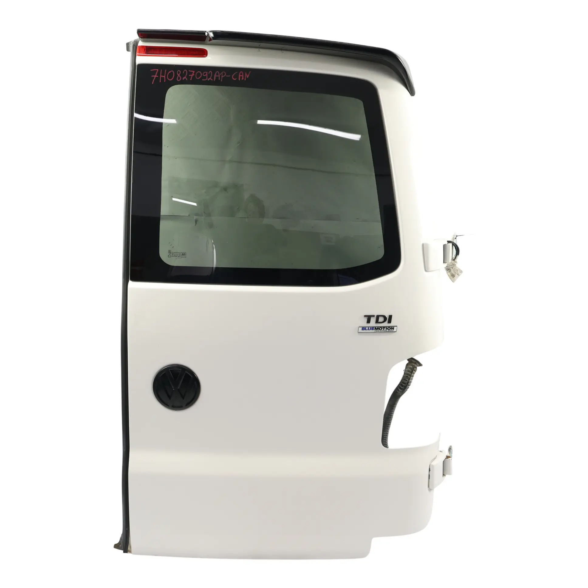 Volkswagen VW Transporter T6 Rear Door Right O/S Boot Tailgate Candy White - B9A