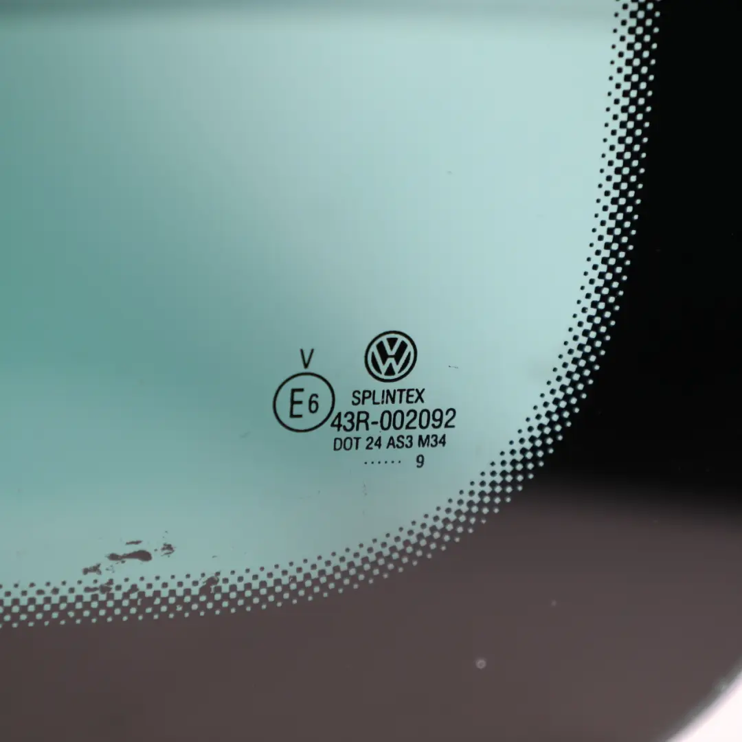 Side Window Glass Glazing Green AS3 Left N/S to VW Transporter T5 Rear with Part number 7H3845331BB VW Transporter T5 Rear Side Window Glass Glazing Green AS3 Left N/S - SKU 7H3845331BB - Part number 7H3845331BB