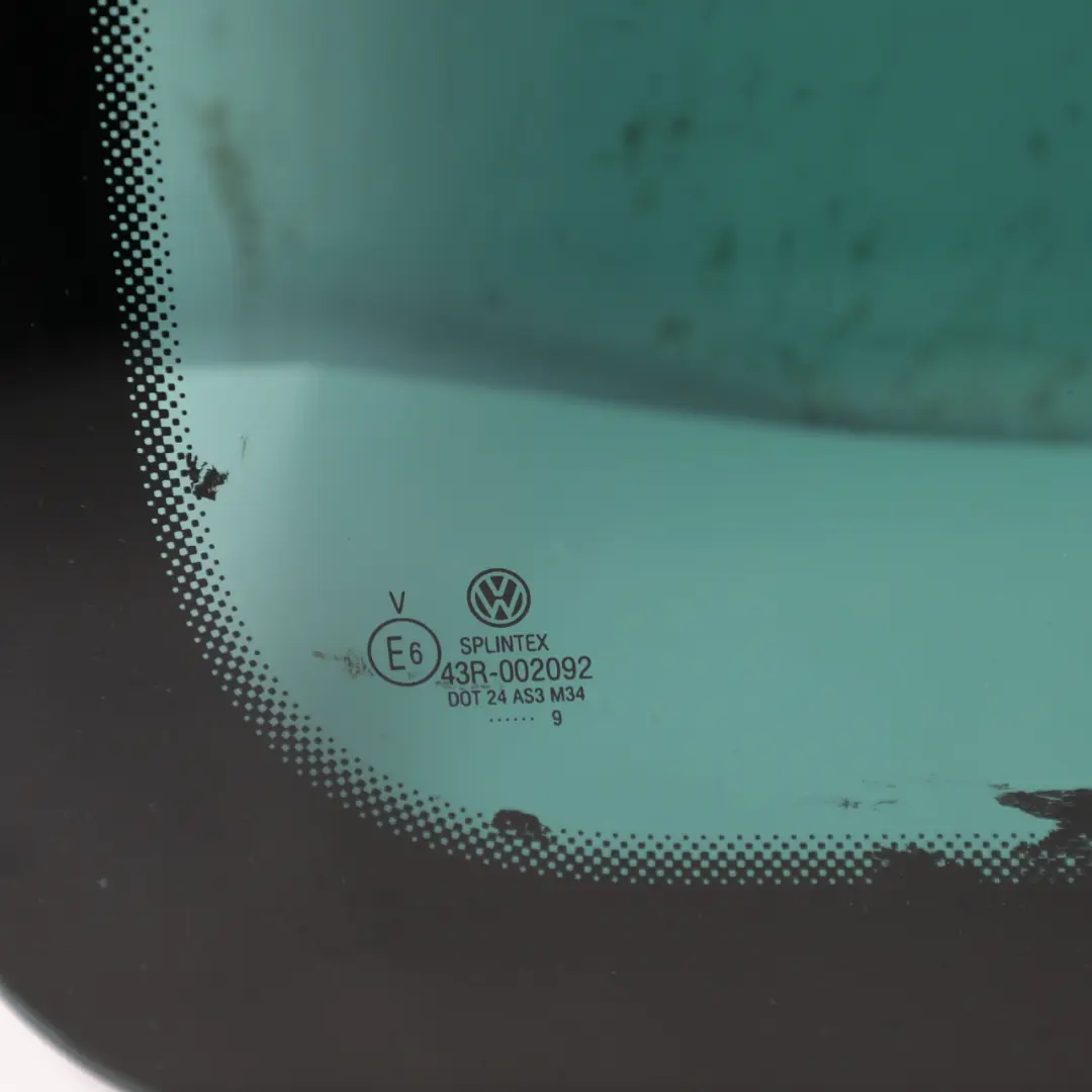 VW Transporter T5 Rear Side Window Glass Glazing Green AS3 Right O/S - SKU 7H3845332BB - Part number 7H3845332BB