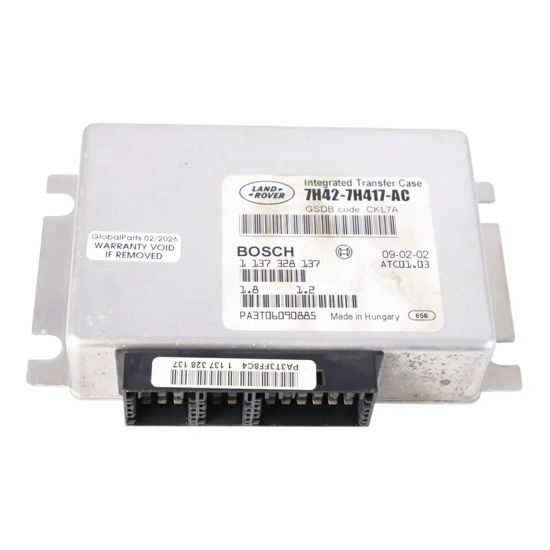 Modulo Controllo Scatola Trasferimento per Land Rover Discovery 3 L319 con numero di parte 7H42-7H417-AC Land Rover Discovery 3 L319 Modulo Controllo Scatola Trasferimento - SKU 7H42-7H417-AC - Numero di parte 7H42-7H417-AC