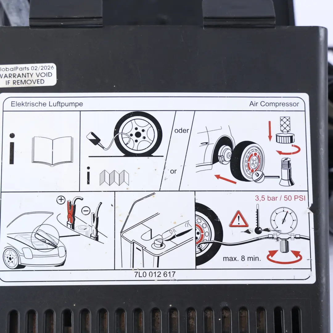 7L Compressore Aria Pneumatici per Porsche Cayenne 9PA Volkswagen Touareg con numero di parte 7L0012617 Porsche Cayenne 9PA Volkswagen Touareg 7L Compressore Aria Pneumatici - SKU 7L0012617 - Numero di parte 7L0012617