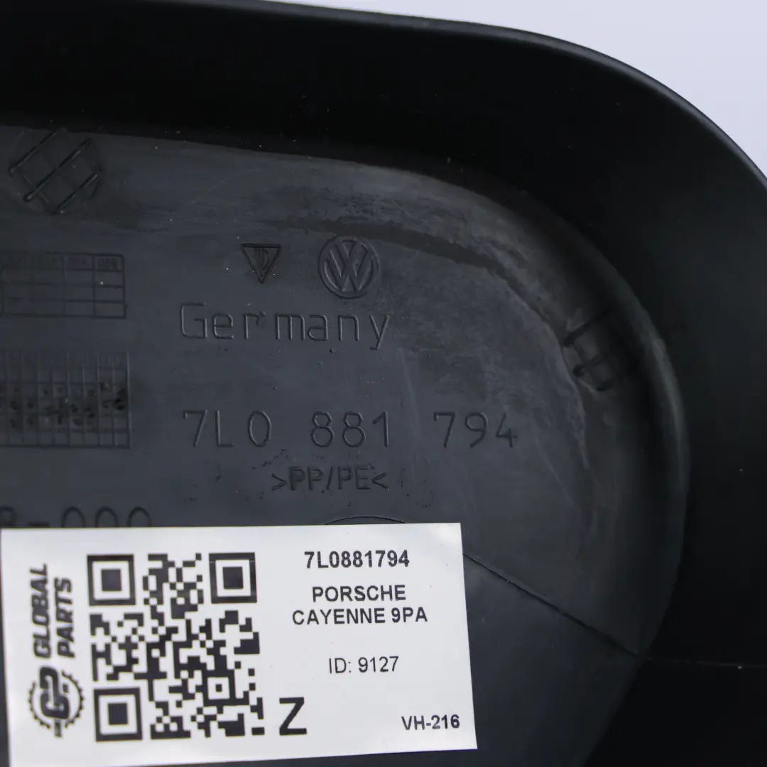 Porsche Cayenne 9PA Osłona Zaślepka Fotela Prawy Przód Czarna - SKU 7L0881794 - Numer Części 7L0881794