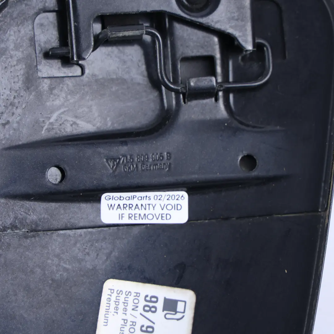 Porsche Cayenne Turbo 9PA Tapa Depósito Combustible Negro Basalto C9Z 7L5809905B - SKU 7L5809905B-BAB-1 - Número de pieza 7L5809905B-BAB