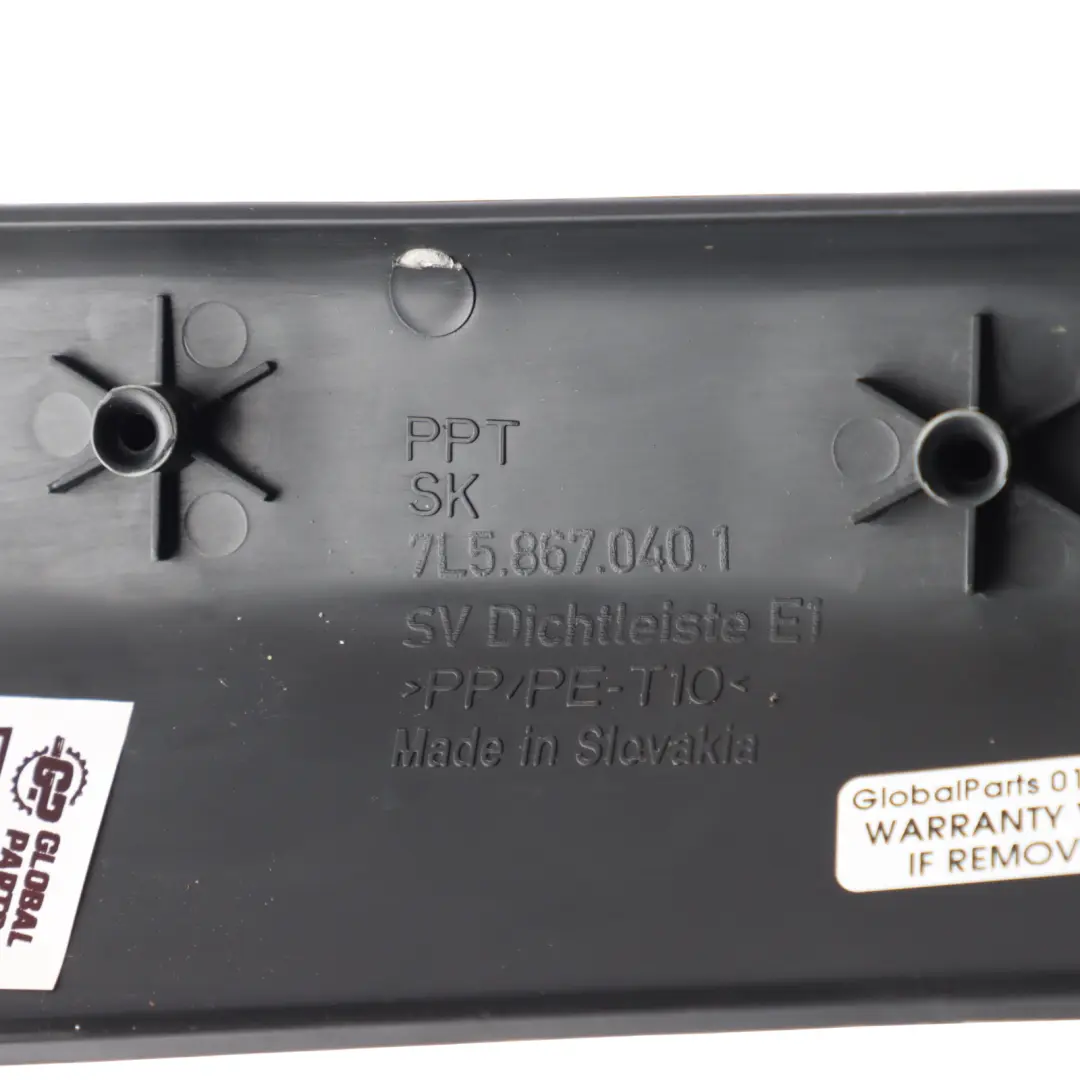 Trunk Boot Interior Inner Strip Right O/S to Porsche Cayenne 9PA Rear with Part number 7L5867040 Porsche Cayenne 9PA Rear Trunk Boot Interior Inner Strip Right O/S - SKU 7L5867040 - Part number 7L5867040