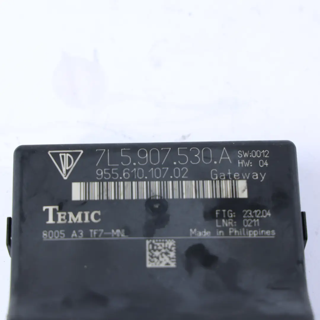 Porsche Cayenne 9PA Gateway Unidad Módulo Control 3.2 V6 - SKU 7L5907530A - Número de pieza 7L5907530A