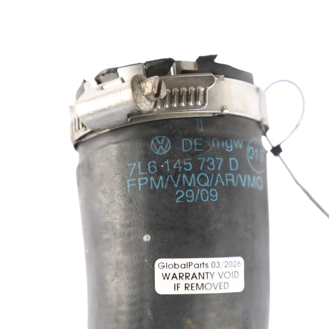 Intake Charge Pipe Hose Line 3.0 TDI to Audi Q7 4L Intercooler Air with Part number 7L6145737D Audi Q7 4L Intercooler Air Intake Charge Pipe Hose Line 3.0 TDI - SKU 7L6145737D - Part number 7L6145737D