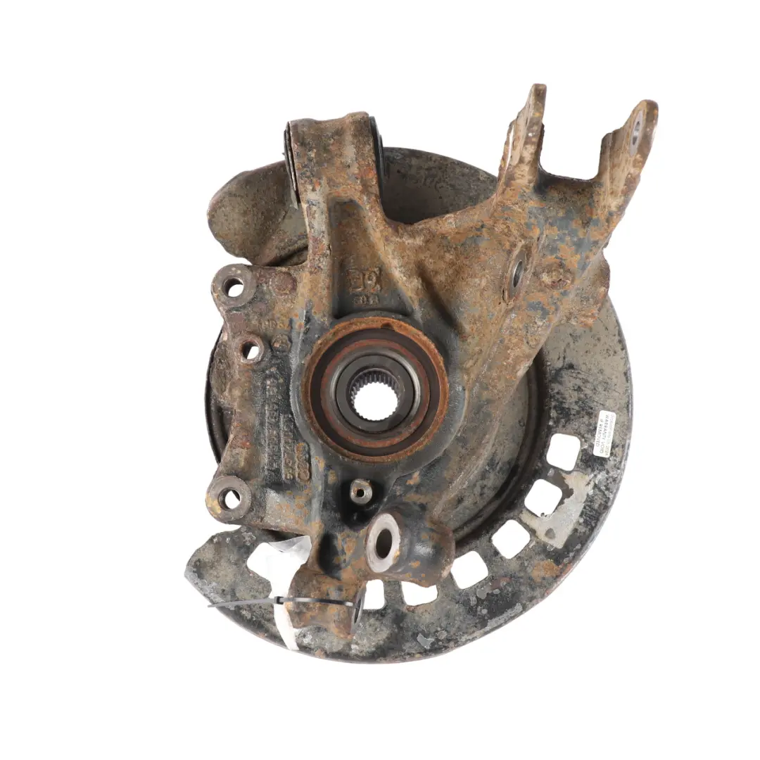 Audi Q7 4L Rear Wheel Carrier Knuckle Brake Disc Plate Left N/S - SKU 7L8505435A-3 - Part number 7L8505435A