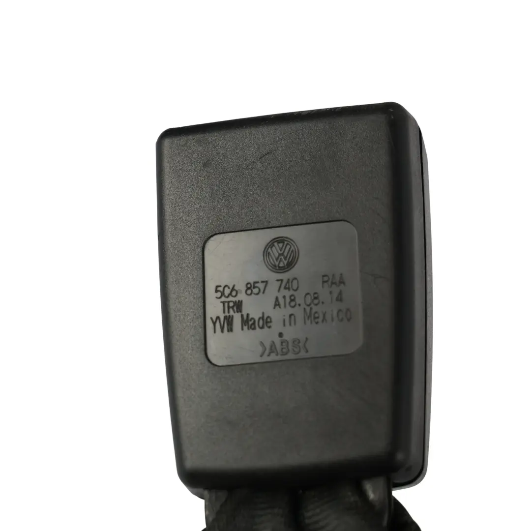 Volkswagen Jetta Mk6 A6 Rear Seat Belt Seatbelt Center Black - SKU 7N0857737A - Part number 7N0857737A