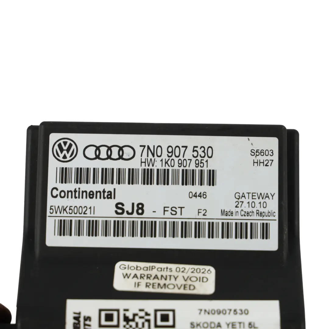 Skoda Yeti 5L Module De Commande De Passerelle Unit ECU - SKU 7N0907530 - Numéro de pièce 7N0907530