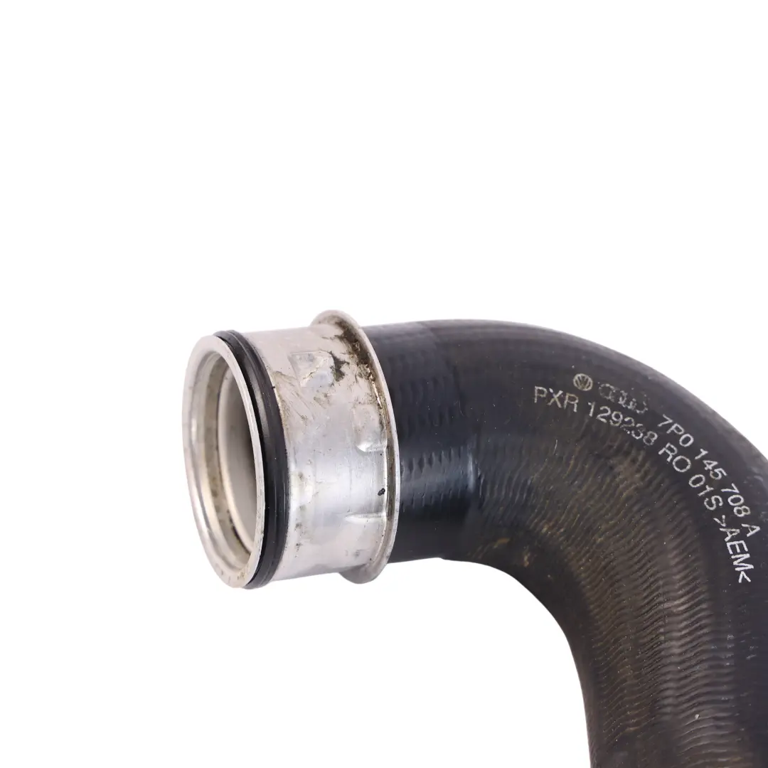 7P 3.0 TDI Intercooler Pressure Pipe Hose Line to Volkswagen Touareg with Part number 7P0145708A Volkswagen Touareg 7P 3.0 TDI Intercooler Pressure Pipe Hose Line - SKU 7P0145708A - Part number 7P0145708A