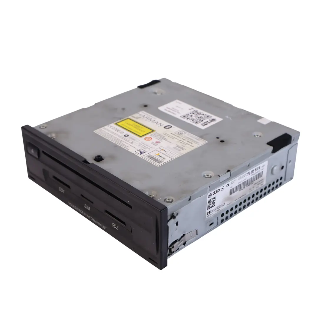 VW Volkswagen Touareg 7P CD Radio Stereo Haupt Gerät Panel - SKU 7P6035670E - Teilenummer 7P6035670E