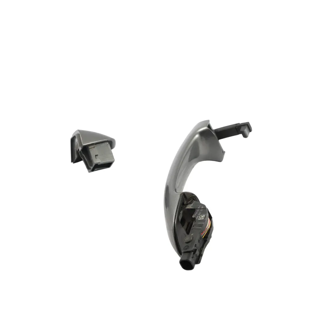 VW Touareg 7P Klamka Drzwi Lewa Przód Tył Keyless Szara Graphite Grey - M7W - SKU 7P6837205F-GGR - Numer Części 7P6837205F