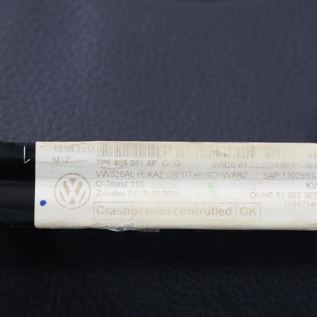VW Volkswagen Touareg 7P Sedile Posteriore A Panchina Portabicchieri Pelle Nero - SKU 7P6885081AF - Numero di parte 7P6885081AF