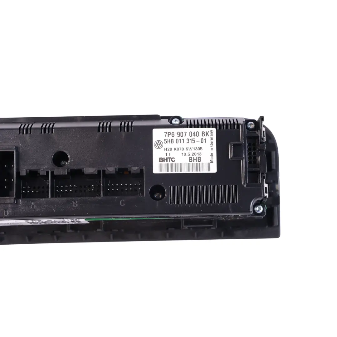 VW Volkswagen Touareg 7P Cruscotto Riscaldatore A/C Clima Pannello - SKU 7P6907040BK - Numero di parte 7P6907040BK