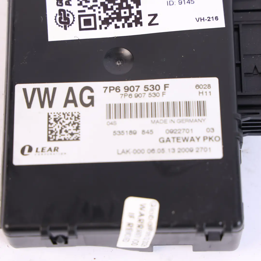 7P MK2 Gateway Control Unit Module ECU to VW Volkswagen Touareg with Part number 7P6907530F VW Volkswagen Touareg 7P MK2 Gateway Control Unit Module ECU - SKU 7P6907530F - Part number 7P6907530F
