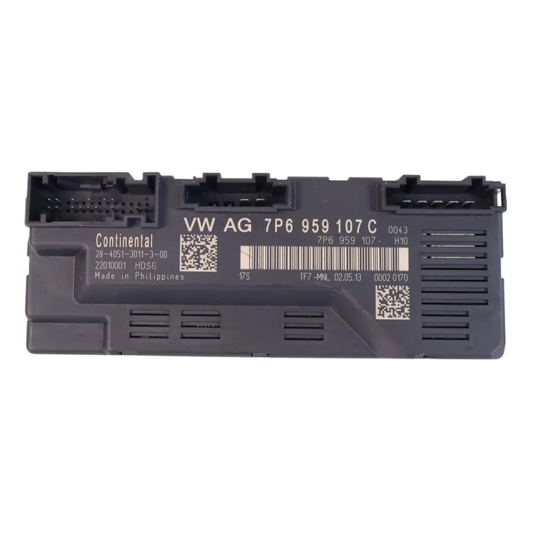 VW Volkswagen Touareg 7P Rear Boot Lid Tailgate Control Module Unit - SKU 7P6959107C-1 - Part number 7P6959107C