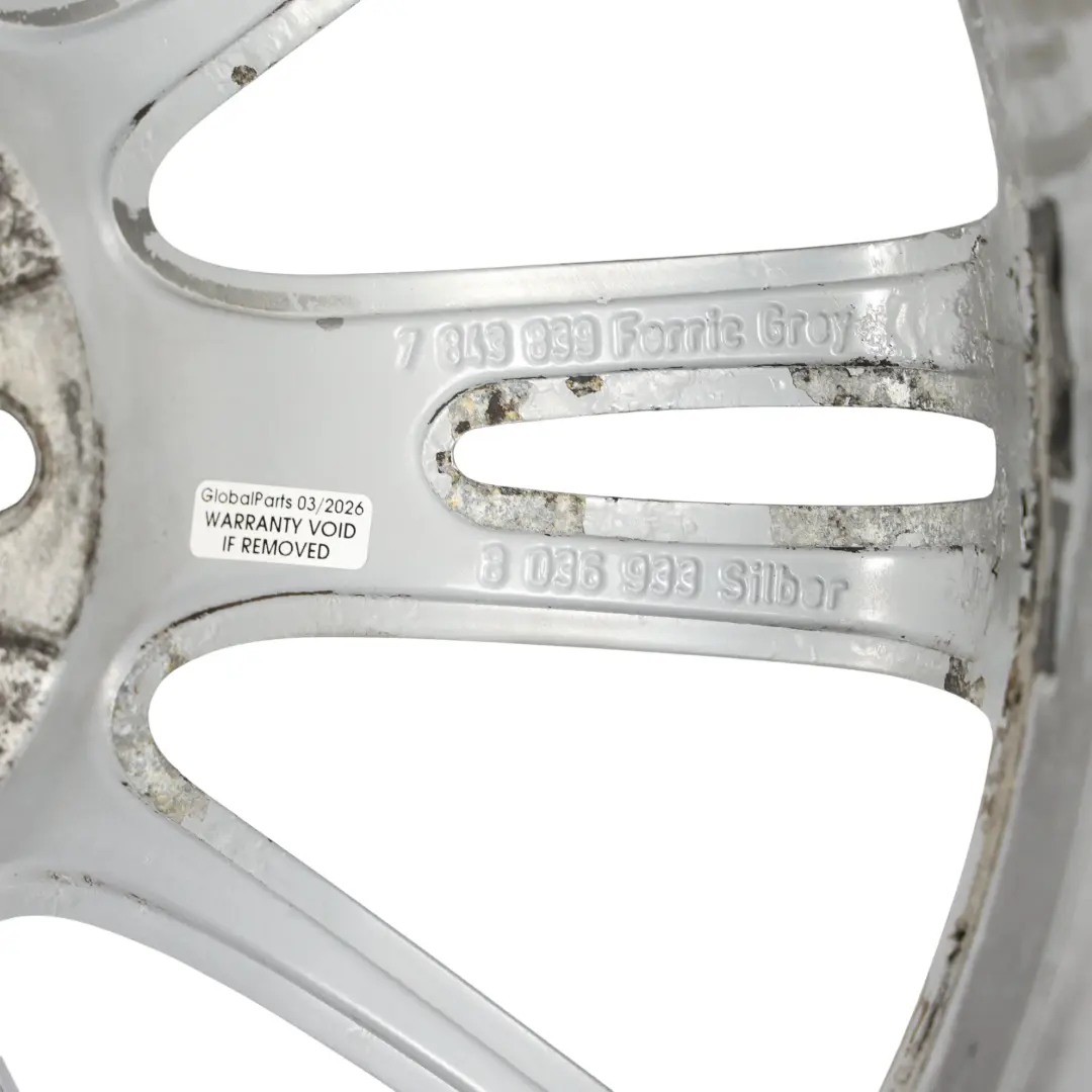 BMW E90 E91 E92 E93 Silver Front Alloy Wheel Rim 18" 8J ET:34 M Spider Spoke 193 - SKU 8036933-4 - Part number 8036933