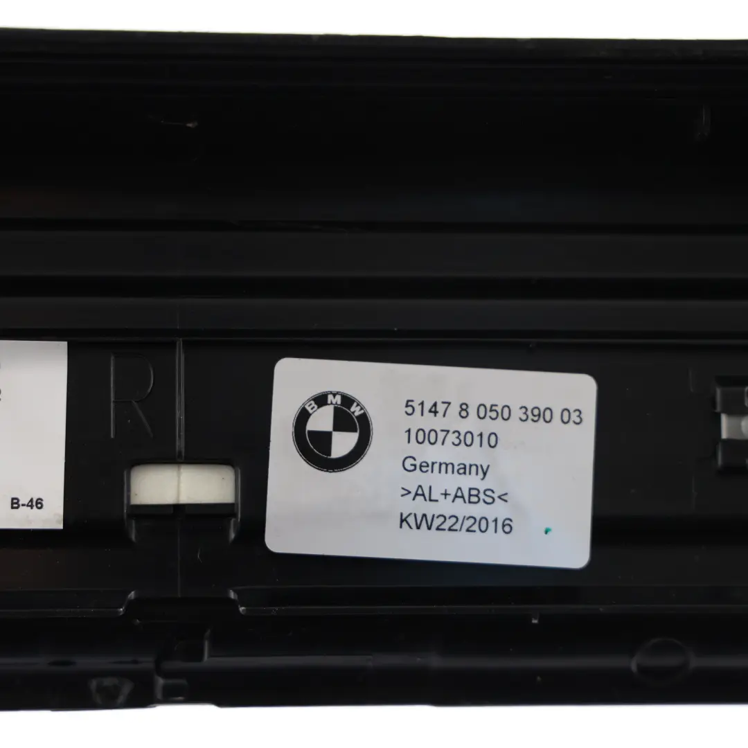 Entrance Sill Trim Panel M Panel Kick Plate Right O/S to BMW F12 F12 LCI with Part number 8050390 BMW F12 F12 LCI Entrance Sill Trim Panel M Panel Kick Plate Right O/S - SKU 8050390 - Part number 8050390