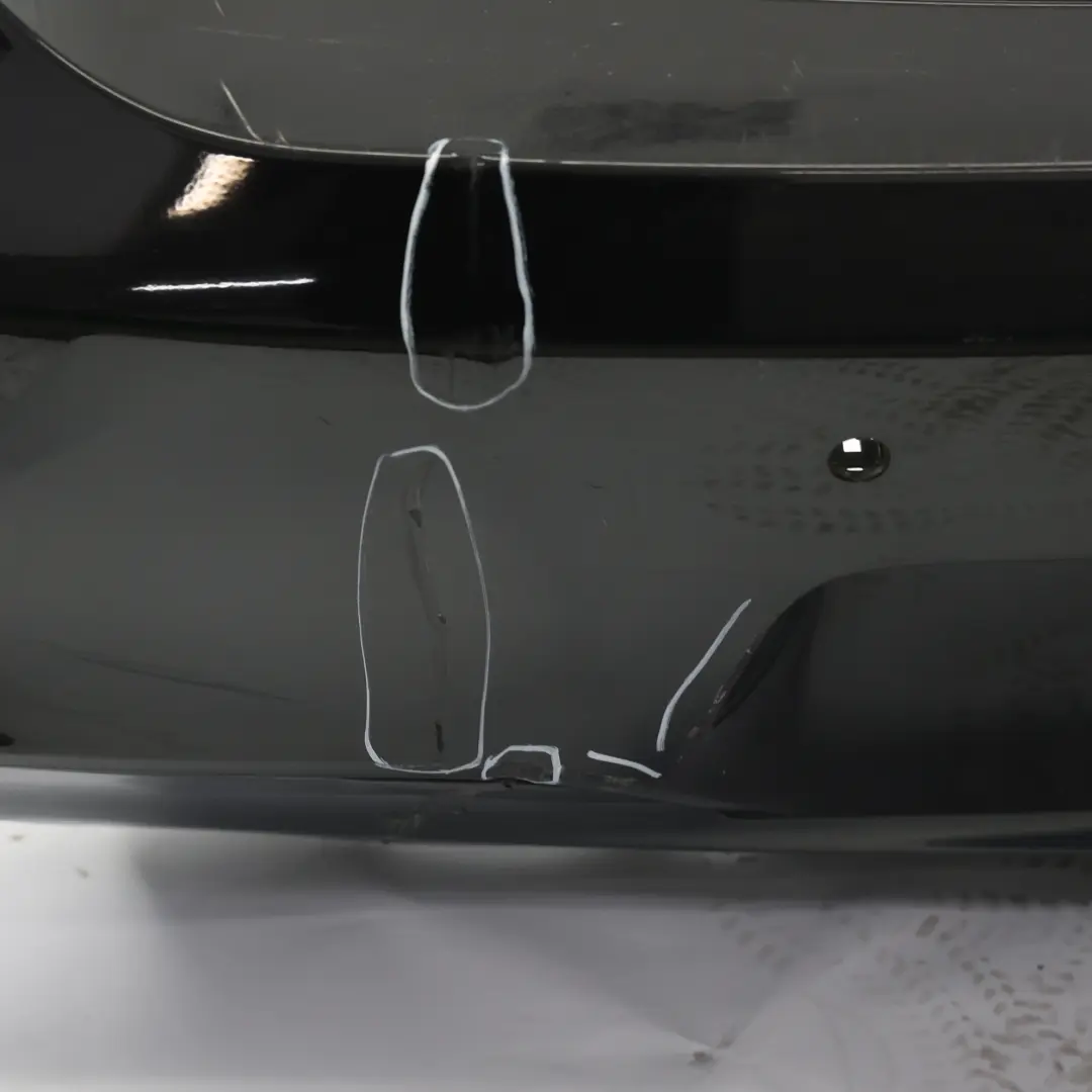 Bumper M Sport Trim Cover PDC Rubinschwarz Black Metallic - X03 to BMW F12 F13 Rear with Part number 8052709 BMW F12 F13 Rear Bumper M Sport Trim Cover PDC Rubinschwarz Black Metallic - X03 - SKU 8052709-RUB - Part number 8052709