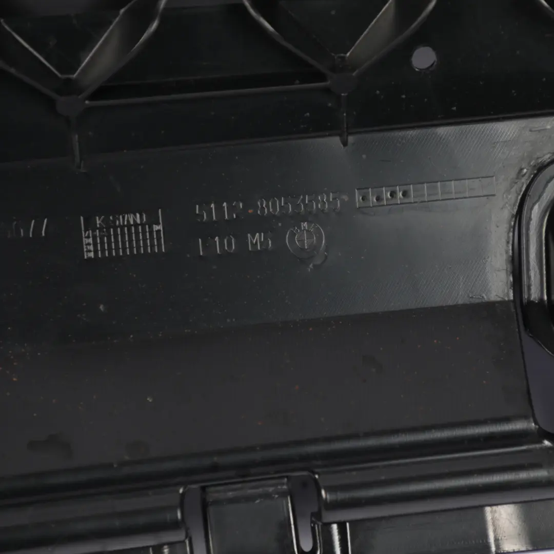 Bumper Adapter Cover Middle Mounting Bracket Panel to BMW F10 M5 Rear with Part number 8053585 BMW F10 M5 Rear Bumper Adapter Cover Middle Mounting Bracket Panel - SKU 8053585 - Part number 8053585