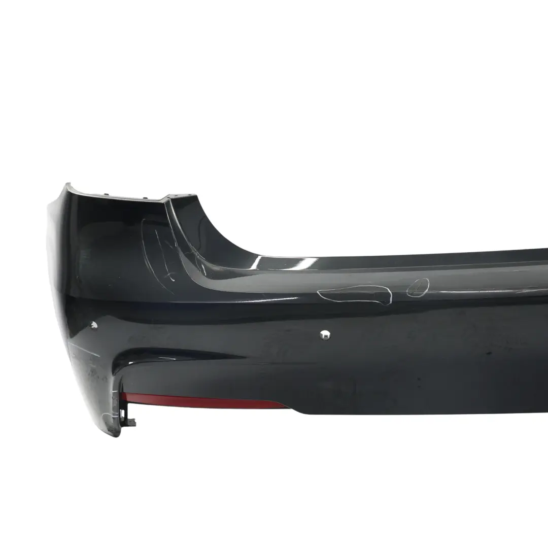 Bumper Rear M Sport Trim Panel PDC Black Sapphire Metallic - 475 to BMW F30 with Part number 8056497 BMW F30 Bumper Rear M Sport Trim Panel PDC Black Sapphire Metallic - 475 - SKU 8056497-BS - Part number 8056497